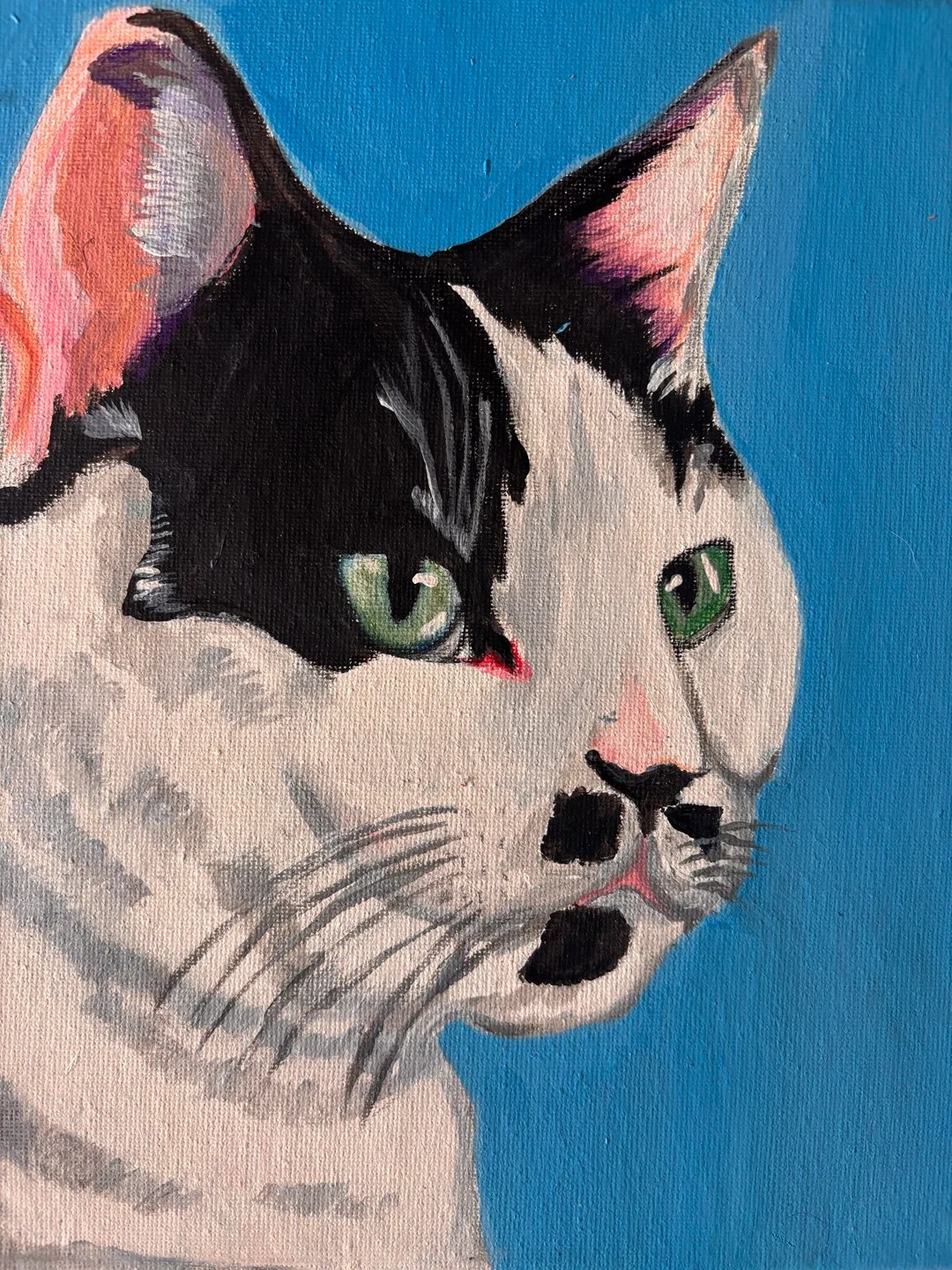 Cow Cat portrait painting