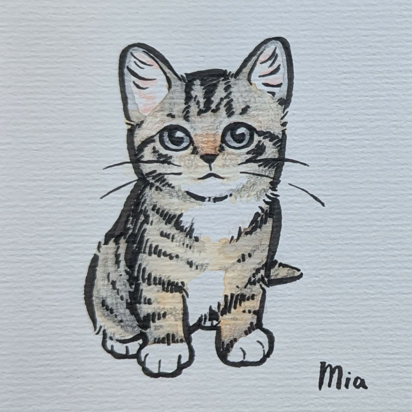 Mia watercolor portrait